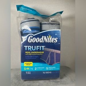 Goodnites TRU-FIT Real Underwear w/Nighttime Protection BOYS Starter Pack  S/M